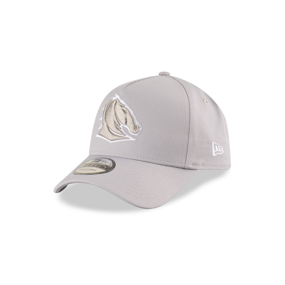 Brisbane Broncos Hat - 2025 Grey White 9Forty A-Frame NRL Snapback Cap - New Era